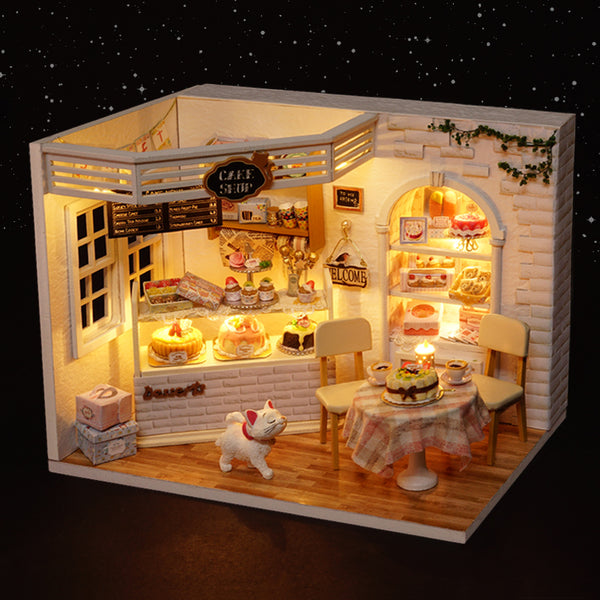 Cake Shop Dollhouse with LED Lights