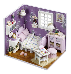 Purple Themed Dollhouse Bedroom