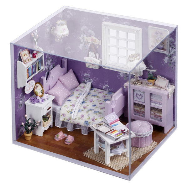 Purple Themed Dollhouse Bedroom