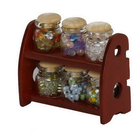 Mini Glass Spice Jars with Rack