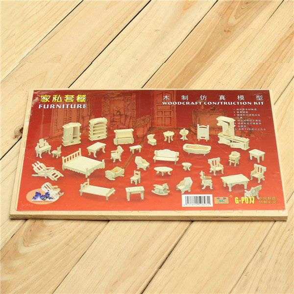 3D DIY Dollhouse Furniture Set