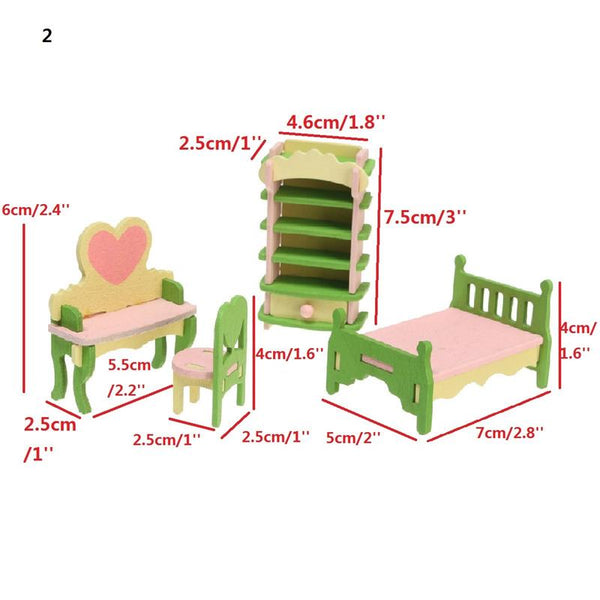 Delicate Dollhouse Furniture Set